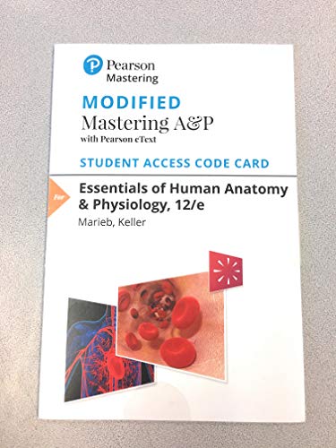 Imagen de archivo de Essentials of Human Anatomy & Physiology -- Modified Mastering A&P with Pearson eText Access Code a la venta por A Team Books