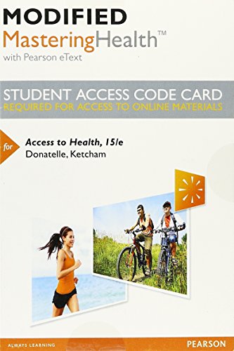 Imagen de archivo de Modified Mastering Health with Pearson eText -- Standalone Access Card -- for Access to Health (15th Edition) a la venta por Bulrushed Books