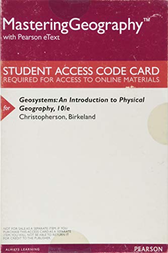 Imagen de archivo de MasteringGeography with Pearson eText -- ValuePack Access Card -- for Geosystems: An Introduction to Physical Geography a la venta por BooksRun
