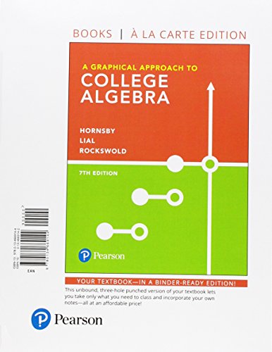 Stock image for Graphical Approach to College Algebra, A for sale by Friends of  Pima County Public Library