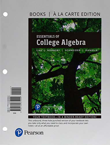 Beispielbild fr Essentials of College Algebra, Books a la Carte Edition (12th Edition) zum Verkauf von Textbooks_Source