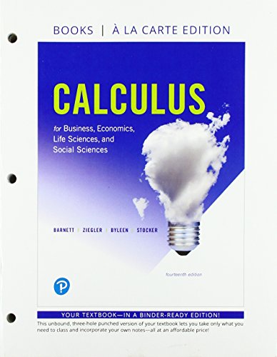 9780134678092: Calculus for Business, Economics, Life Sciences, and Social Sciences