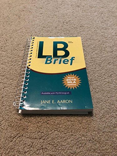 Imagen de archivo de LB Brief [Untabbed Version] The Little Brown Handbook, Brief Version, MLA Update (6th Edition) a la venta por BooksRun