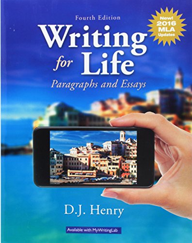 Beispielbild fr Writing for Life : Paragraphs and Essays, MLA Update zum Verkauf von Better World Books