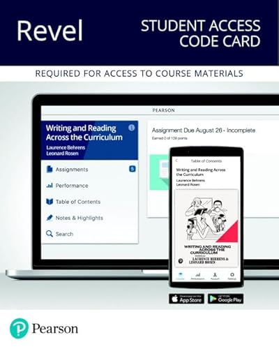 Stock image for Revel for Writing and Reading Across the Curriculum -- Access Card (What's New in English Composition) for sale by Textbooks_Source