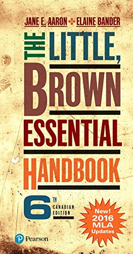 Stock image for The Little, Brown Essential Handbook, Sixth Canadian Edition (MLA Update) (6th Edition) for sale by Irish Booksellers