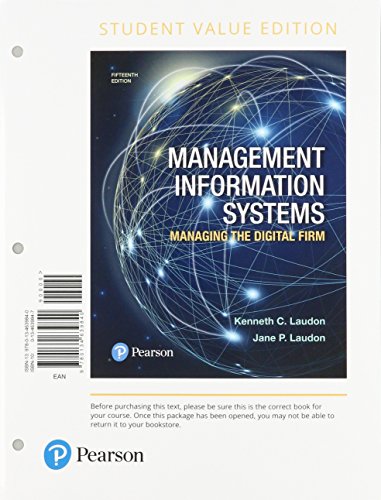 9780134684857: Management Information Systems: Managing the Digital Firm, Student Value Edition Plus MyLab MIS - Access Card Package