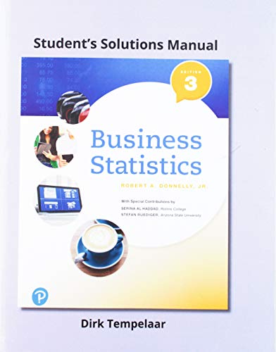 Imagen de archivo de Student Solutions Manual for Business Statistics a la venta por THE SAINT BOOKSTORE