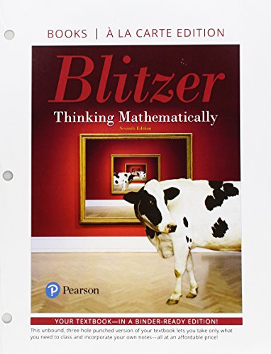 Stock image for Thinking Mathematically for sale by Grumpys Fine Books