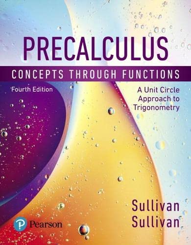9780134686974: Precalculus: Concepts Through Functions, A Unit Circle Approach to Trigonometry