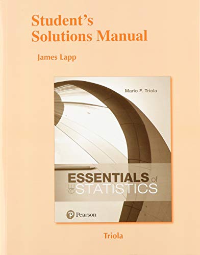 Stock image for Student's Solutions Manual for Essentials of Statistics for sale by Better World Books