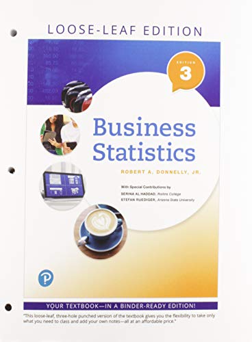 Imagen de archivo de Business Statistics a la venta por Byrd Books