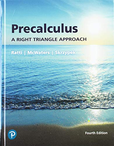 Imagen de archivo de Precalculus: A Right Triangle Approach a la venta por Books Unplugged