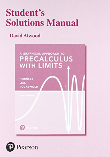 Stock image for Student Solutions Manual for Graphical Approach to Precalculus with Limits, A (Paperback) for sale by CitiRetail