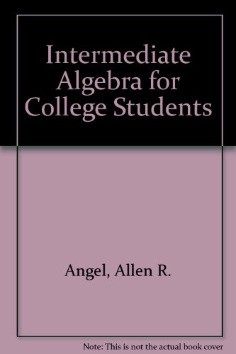 Stock image for Intermediate Algebra for College Students, Study Guide for sale by Irish Booksellers