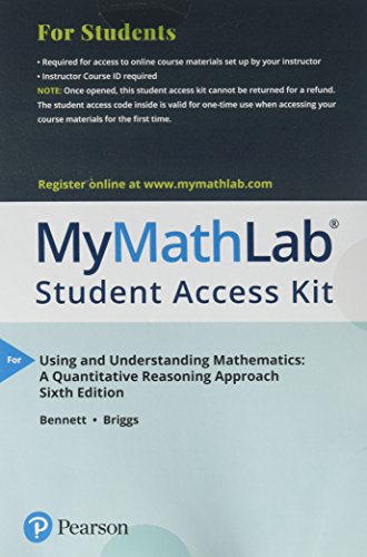 Stock image for Using & Understanding Mathematics: A Quantitative Reasoning Approach -- MyLab Math with Pearson eText for sale by BooksRun