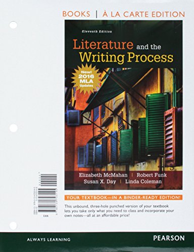 Beispielbild fr Literature and the Writing Process, MLA Update Edition -- Books a la Carte (11th Edition) zum Verkauf von HPB-Red