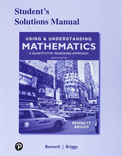 Stock image for Student Solutions Manual for Using & Understanding Mathematics: A Quantitative Reasoning Approach for sale by BooksRun