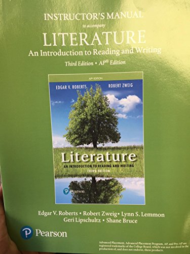 Stock image for Instructors Manual to accompany Literature: An Introduction to Reading and Writing for sale by Booksaver4world