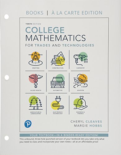 Stock image for College Mathematics for Trades and Technologies for sale by Greenway