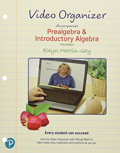 Stock image for Video Organizer for Prealgebra & Introductory Algebra for sale by HPB-Red