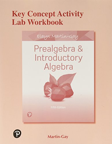 Stock image for Key Concept Activity Lab Workbook for Prealgebra & Introductory Algebra for sale by Wonder Book