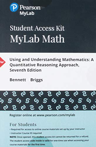 Stock image for MyLab Math with Pearson eText -- Access Card -- for Using And Understanding Mathematics for sale by jasonybooks