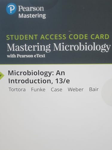 Stock image for MasteringMicrobiology with Pearson eText - ValuePack Access Card - for Microbiology: An Introduction for sale by Textbooks_Source