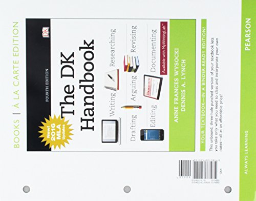 Imagen de archivo de The Dk Handbook: Mla Update, Books a La Carte Edition a la venta por Revaluation Books
