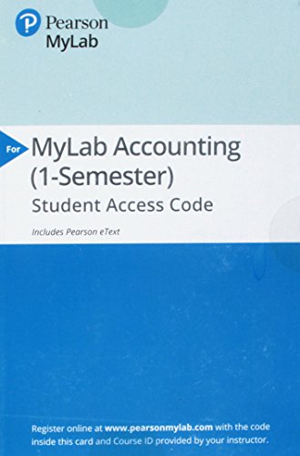 Beispielbild fr Mylab Accounting with Pearson Etext -- Access Card -- For Financial Accounting zum Verkauf von Revaluation Books