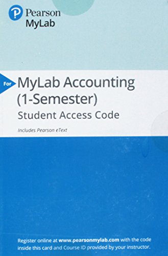Imagen de archivo de Mylab Accounting with Pearson Etext -- Access Card -- For Financial Accounting a la venta por Revaluation Books