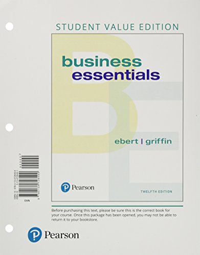 Imagen de archivo de Business Essentials, Student Value Edition a la venta por Ergodebooks