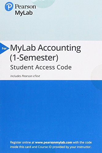 Imagen de archivo de Financial Accounting -- MyLab Accounting with Pearson eText Access Code a la venta por One Planet Books
