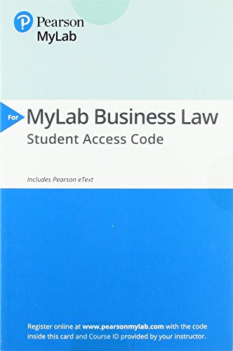Stock image for MyLab Business Law with Pearson eText -- Access Card -- for Business Law for sale by Textbooks_Source