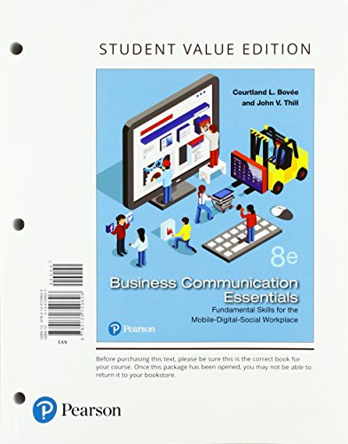Stock image for Business Communication Essentials: Fundamental Skills for the Mobile-Digital-Social Workplace for sale by BooksRun
