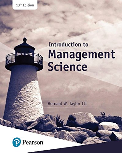Stock image for Introduction to Management Science, (13th Edition) [] Bernard W. Taylor III for sale by College Campus