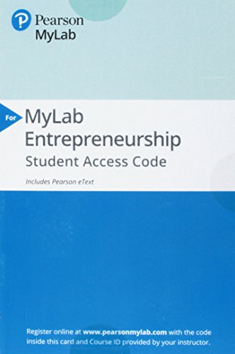 Stock image for MyLab Entrepreneurship with Pearson eText -- Access Card -- for Entrepreneurship: Successfully Launching New Ventures for sale by One Planet Books