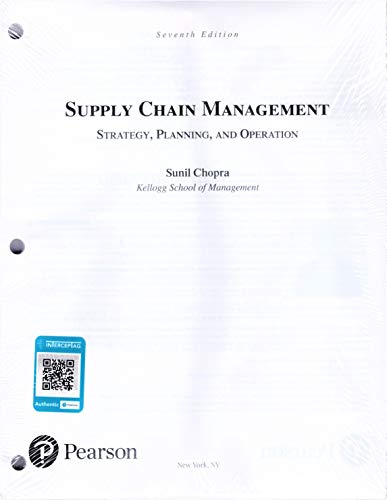 Beispielbild fr Supply Chain Management: Strategy, Planning, and Operation (7th Edition) zum Verkauf von DFTP Holdings