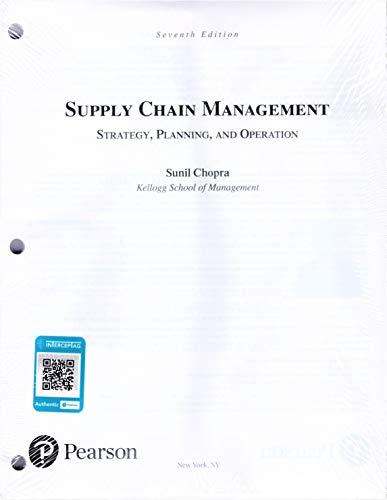 Stock image for Supply Chain Management: Strategy, Planning, and Operation (7th Edition) for sale by DFTP Holdings
