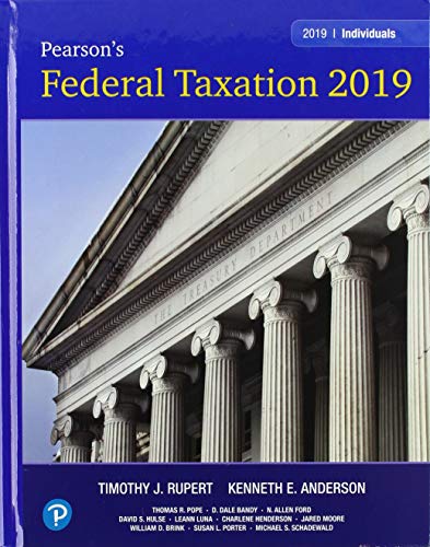 Beispielbild fr Pearson's Federal Taxation 2019 Individuals zum Verkauf von BooksRun