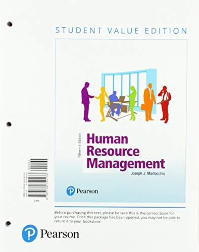 Imagen de archivo de Human Resource Management, Student Value Edition (15th Edition) a la venta por DFTP Holdings