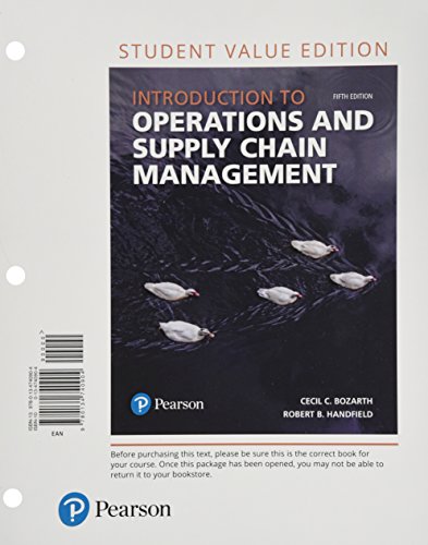 Imagen de archivo de Introduction to Operations and Supply Chain Management, Student Value Edition (5th Edition) a la venta por Textbooks_Source