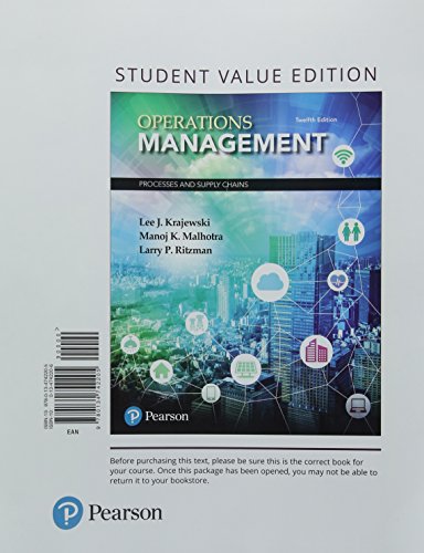 9780134742205: Operations Management: Processes and Supply Chains