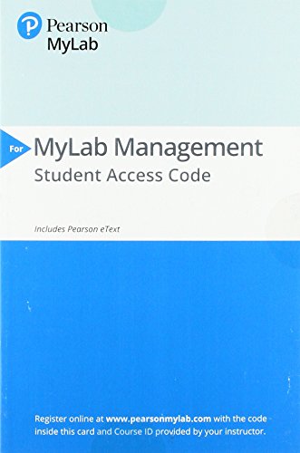 Stock image for MyLab Management with Pearson eText -- Access Card -- for Fundamentals of Human Resource Management for sale by Facetextbooks