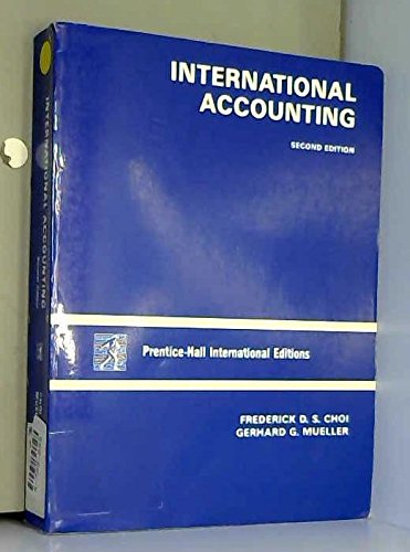 Beispielbild fr International Accounting Second Edition zum Verkauf von Antiquariat Smock