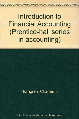 Beispielbild fr Introduction to Financial Accounting zum Verkauf von Better World Books: West
