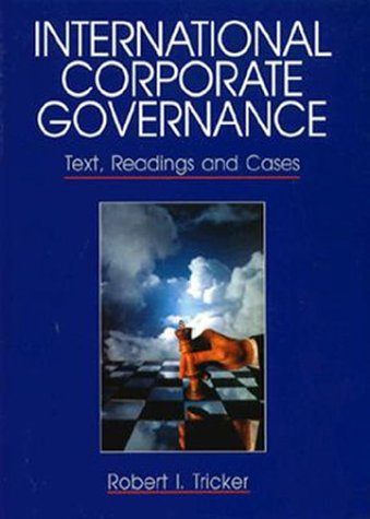 Imagen de archivo de International Corporate Governance: Text, Reading and Cases a la venta por WorldofBooks