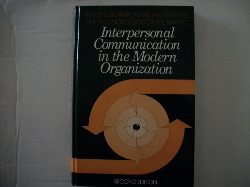 Beispielbild fr Interpersonal Communication in the Modern Organization zum Verkauf von Better World Books