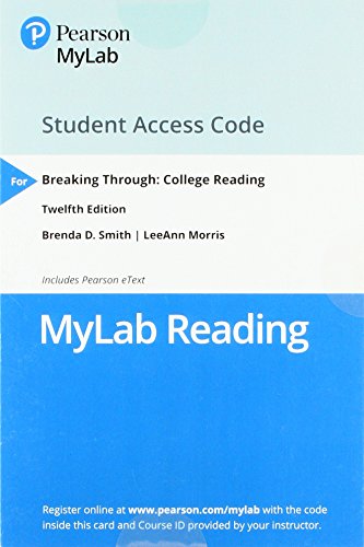 Imagen de archivo de Myreadinglab Access Card for Breaking Through: College Reading a la venta por Revaluation Books