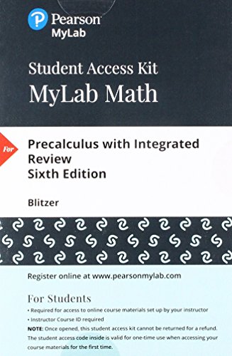 Beispielbild fr MyLab Math with Pearson eText -- 24-Month Standalone Access Card -- for Precalculus with Integrated Review zum Verkauf von BooksRun